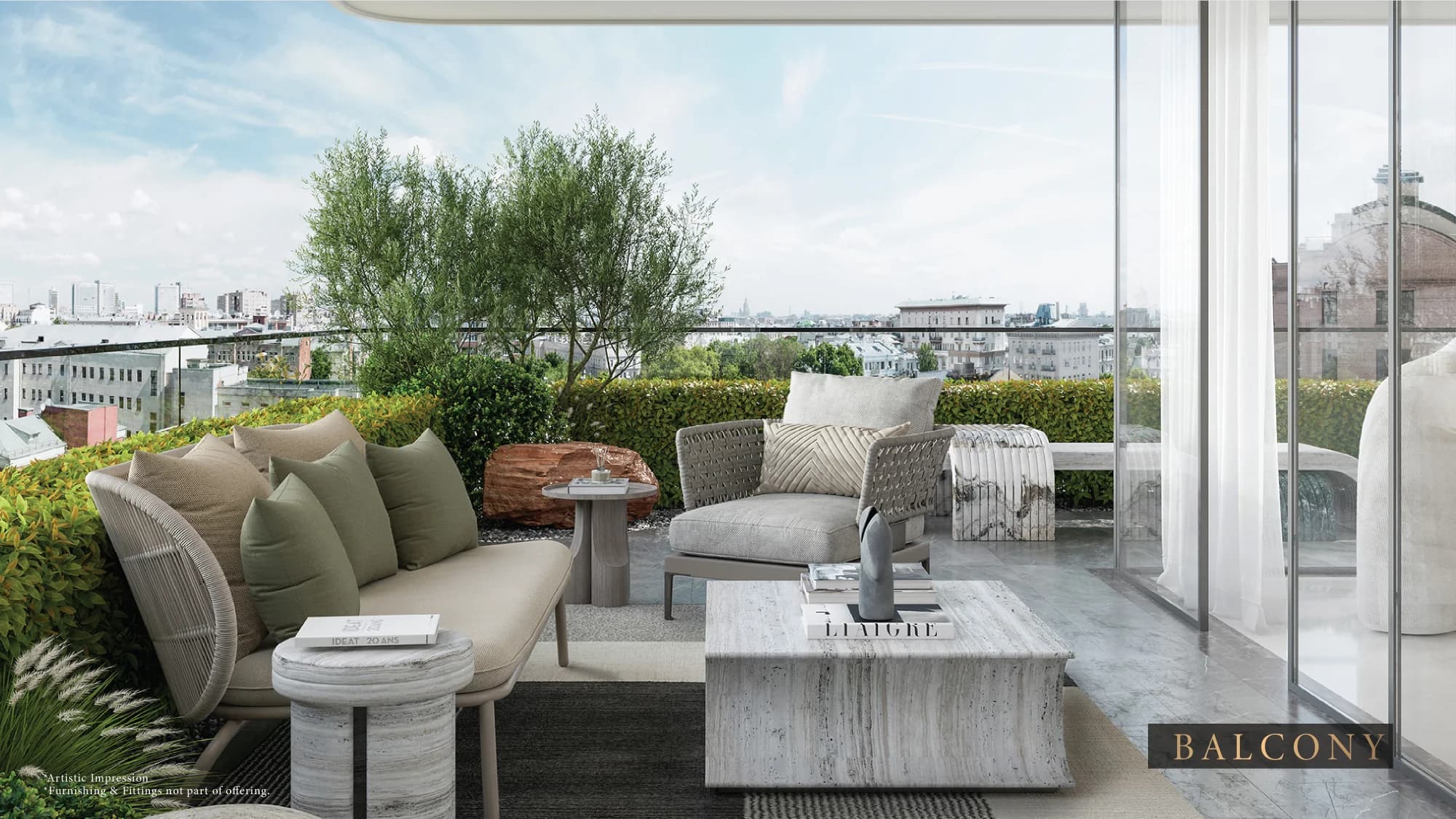 Artist’s impression of outdoor living from the supplied presentation