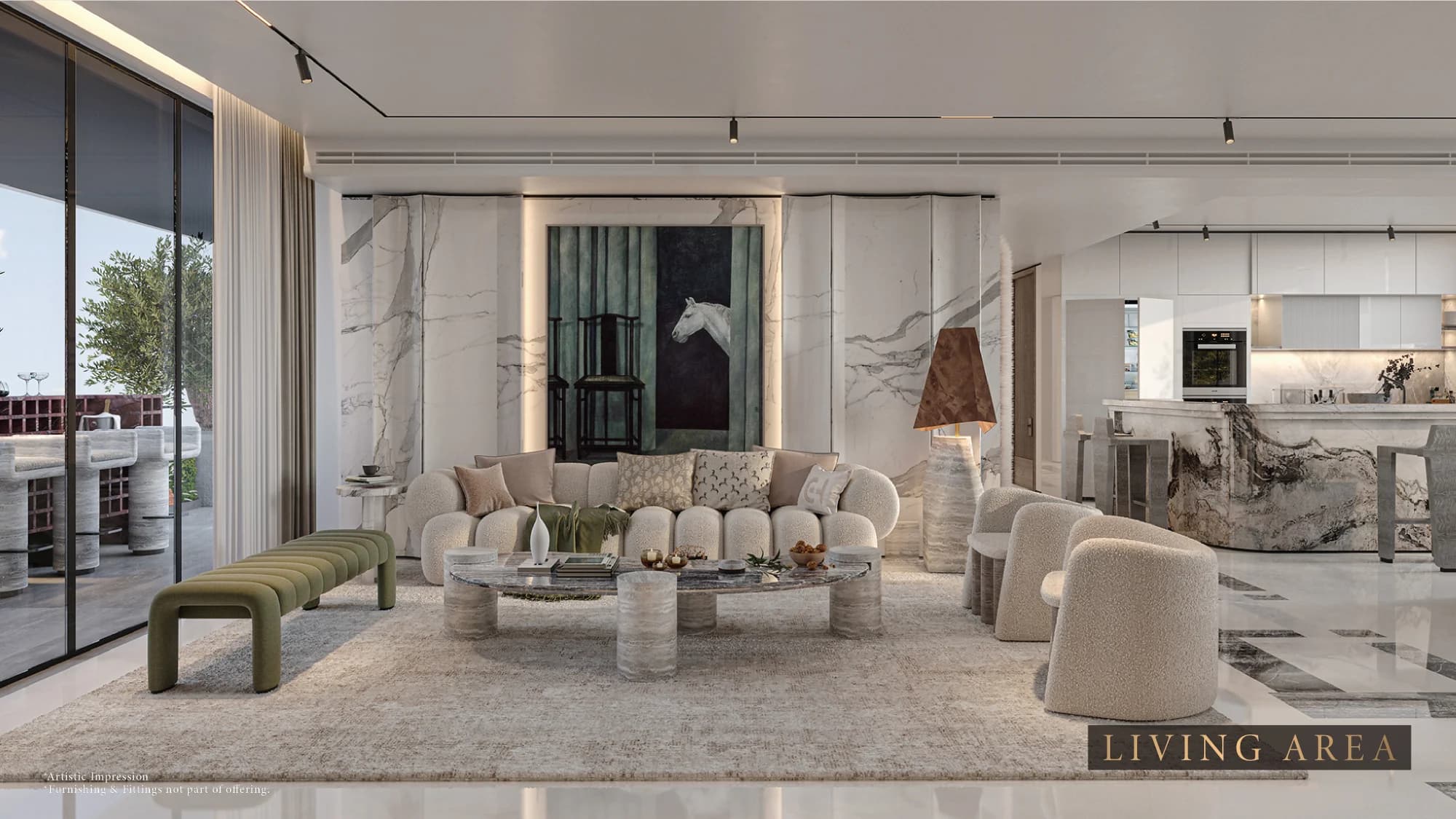 Artist’s impression of living & dining from the supplied presentation