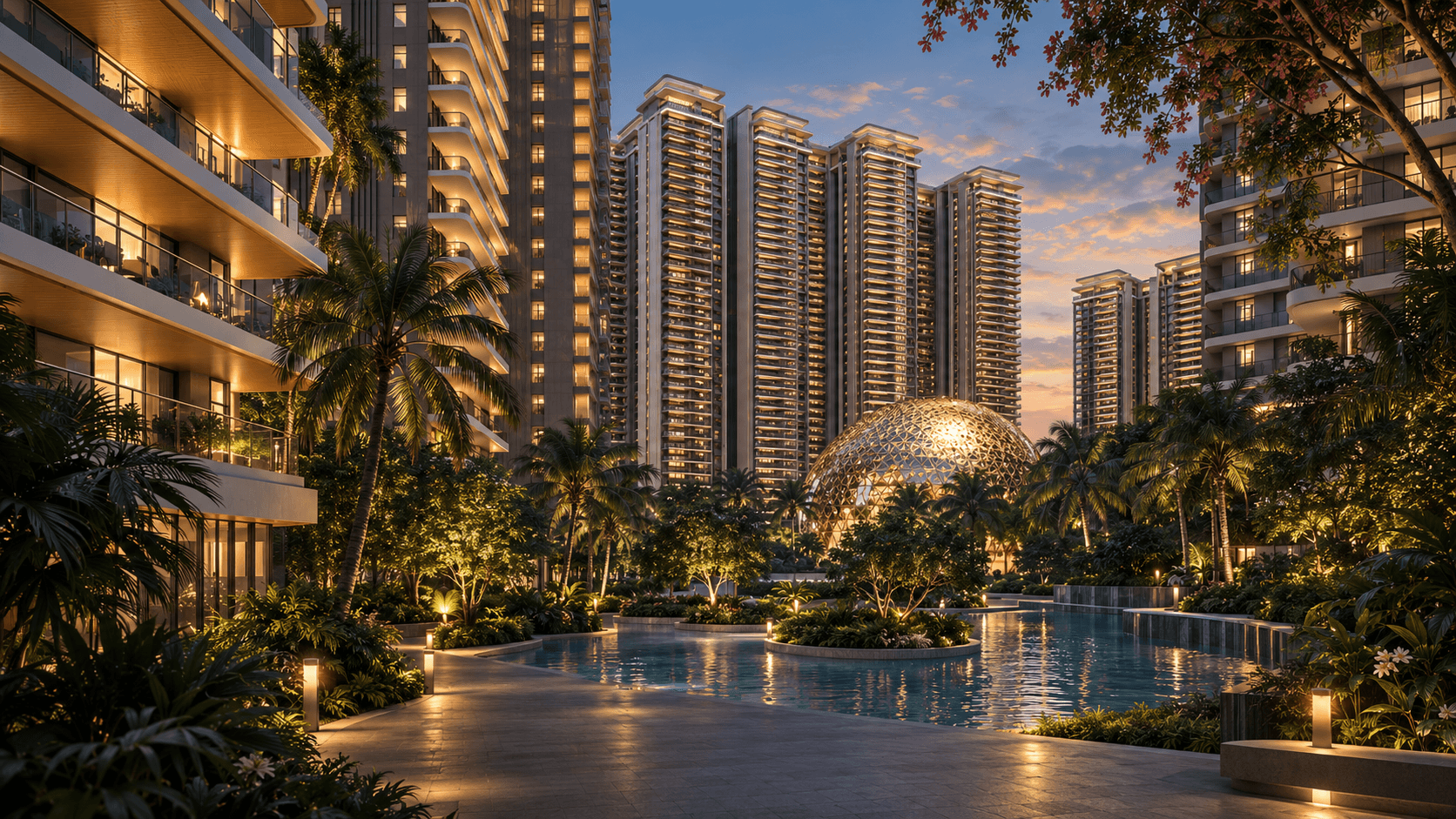 Conceptual artist’s impression: garden residences