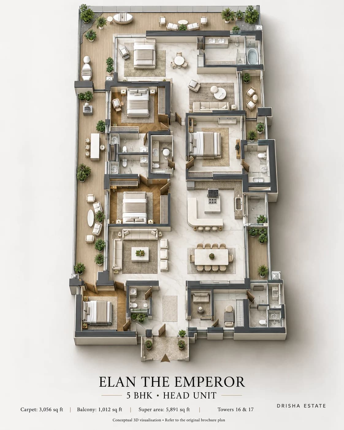 5 BHK Head conceptual reference