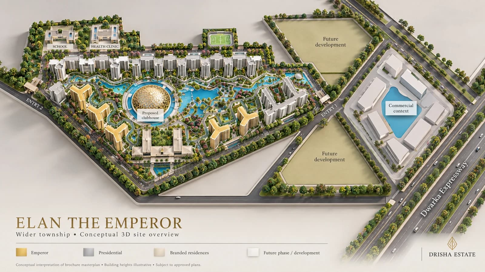 Conceptual preview of selected residence